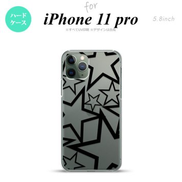 iPhone11Pro iPhone11 Pro スマホケース ハードケース 星 クリア 黒 メンズ レディース nk-i11p-1115