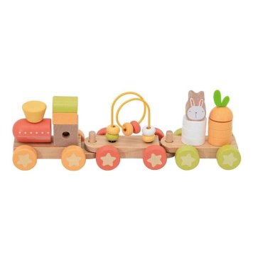 PolarB バニーシリーズ アクティビティトレイン 木製おもちゃ 汽車 TYPR44288 ポーラービー 木のおもちゃ ギフト プレゼント 出産祝い