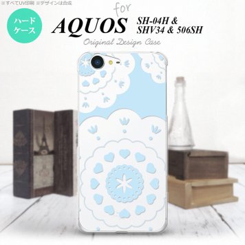 【SH04H】【スマホケース/スマホカバー】【アクオス ゼータ】SH04H スマホケース AQUOS ZETA SH04H カバー アクオス ゼータ レース・クリア 青 nk-sh04h-1485【メール便送料無料】