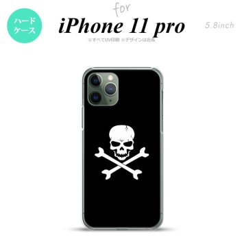 iPhone11Pro iPhone11 Pro スマホケース ハードケース ドクロ 黒 メンズ レディース nk-i11p-511