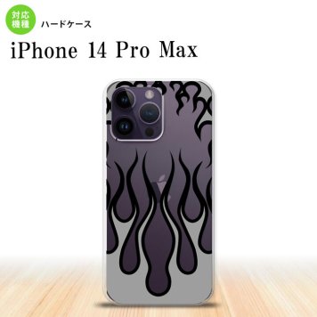 iPhone14 ProMax iPhone14 Pro Max スマホケース 背面ケース ハードケース ファイヤー 炎 クリア 黒 2022年 9月発売 nk-i14pm-1312