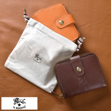 IL BISONTE 二つ折り財布 小銭入れあり