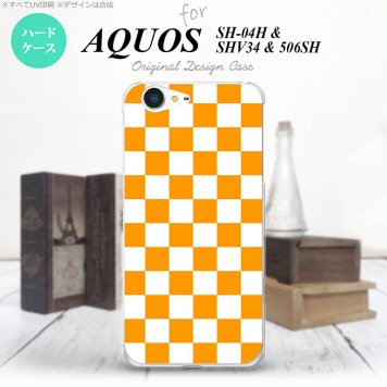 【SH04H】【スマホケース/スマホカバー】【アクオス ゼータ】SH04H スマホケース AQUOS ZETA SH04H カバー アクオス ゼータ スクエア 白×オレンジ nk-sh04h-764【メール便送料無料】