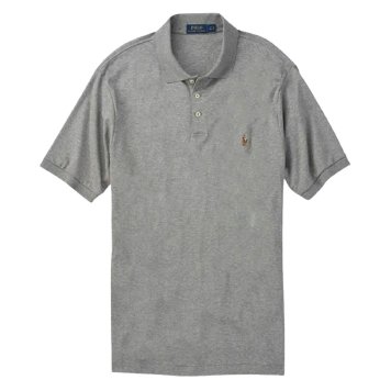 ラルフローレン Ralph Lauren ポロシャツ 無地 半袖 コットン ポニーロゴ ワンポイント 刺繍 710666999 005 SOFT TOUCH POLO CLASSIC FIT メンズ グレー