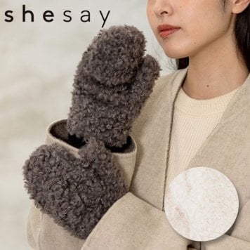 思わず触りたくなる 2WAY ボアミトン 定形外 送料無料 108598 手袋 グローブ スマホ操作可能 防寒 レディース 秋冬 ファッション 小物 カジュアル フリーサイズ ギフト