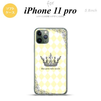 iPhone11Pro iPhone11 Pro スマホケース ソフトケース 王冠 黄 メンズ レディース nk-i11p-tp1454