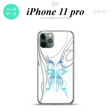 iPhone11Pro iPhone11 Pro スマホケース ハードケース ピンスト 白 青 メンズ レディース nk-i11p-1249