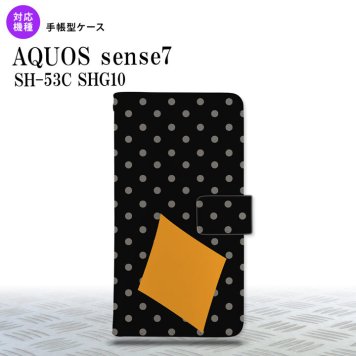sense7 sense7 手帳型スマホケース カバー トランプ 水玉 ダイヤ 黒 オレンジ 2022年 11月発売 nk-004s-sens7-dr549