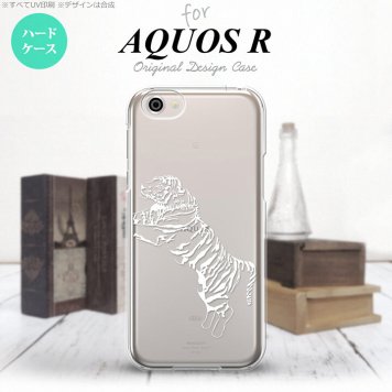 【SH03J】【スマホケース/スマホカバー】【アクオス R】SH03J スマホケース AQUOS R SH-03J カバー アクオス R 虎 クリア×白 nk-sh03j-567【メール便送料無料】