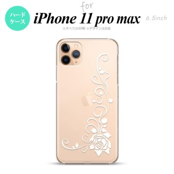 iPhone11ProMax iPhone11pro max スマホケース ハードケース バラ B クリア 白 メンズ レディース nk-i11pm-1070