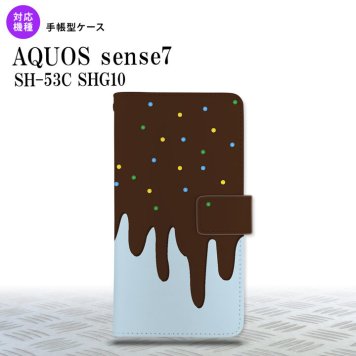 sense7 sense7 手帳型スマホケース カバー アイス 青 2022年 11月発売 nk-004s-sens7-dr348