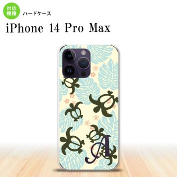 iPhone14 ProMax iPhone14 Pro Max スマホケース 背面ケース ハードケース ホヌ 小 黄 +アルファベット 2022年 9月発売 nk-i14pm-1467i