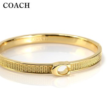 コーチ バングル レディース ブランド COACH シグネチャー C テクスチャード ブレスレット 581277GLD710 ゴールド アクセサリー