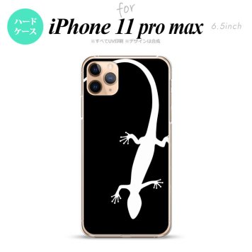 iPhone11ProMax iPhone11pro max スマホケース ハードケース トカゲ 黒 白 メンズ レディース nk-i11pm-505