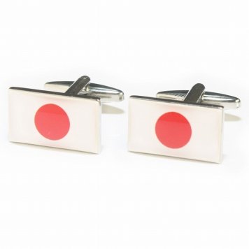 鎌倉カフス工房 日本国旗 カフスボタン・カフリンクス メンズ  ew137 結婚式 旦那 プレゼント ギフト 彼氏 父の日 誕生日プレゼント