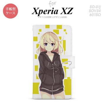 【手帳型 スマホ カバー ケース】【SO01J】【エクスペリア XZ 】手帳型 ケース SO-01J スマホ カバー XPERIA XZ エクスペリア キャラA 黄 nk-004s-so01j-dr1323【メール便送料無料】