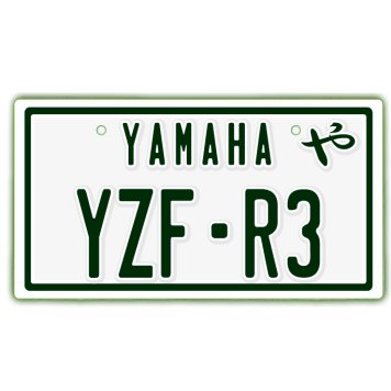 なんちゃって単車プレート【YAMAHA・YZF-R3】ナンバープレート　バイク　二輪　オートバイ　グッズ　アクセサリー　雑貨 インテリア アイテム プレゼント ギフト バイク好き 旧車 走り屋 ギア パーツ メンテナンス ファッション お洒落 オブジェ