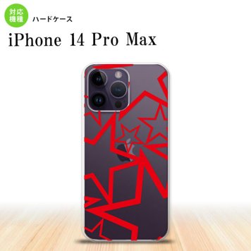 iPhone14 ProMax iPhone14 Pro Max スマホケース 背面ケース ハードケース 星 クリア 赤 2022年 9月発売 nk-i14pm-1116