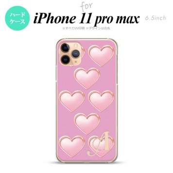 iPhone11ProMax iPhone11pro max スマホケース ハードケース ハート C ピンク +アルファベット メンズ レディース nk-i11pm-174i