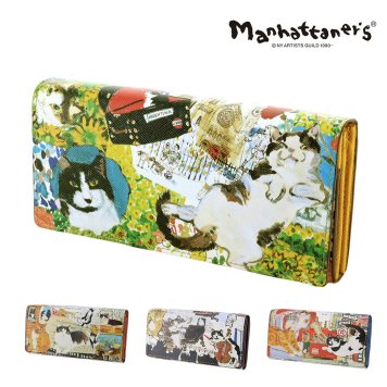 マンハッタナーズ 財布 長財布 ウォレット 小物 雑貨 本革 manhattaner's ライブリーパース かぶせタイプ 0751665 レディース 誕生日プレゼント ギフト ラッピング無料 【正規代理店】