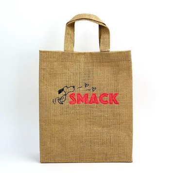 スヌーピー IP. A4ジュート Peanuts SMACK 茶色 バッグ レジャー サマー アウトドア