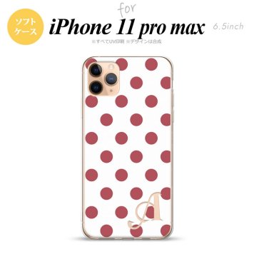 iPhone11ProMax iPhone11pro max スマホケース ソフトケース ドット 水玉 B 白 スモーク ピンク +アルファベット メンズ レディース nk-i11pm-tp109i