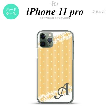 iPhone11Pro iPhone11 Pro スマホケース ハードケース ドット レース C 黄 +アルファベット メンズ レディース nk-i11p-1613i