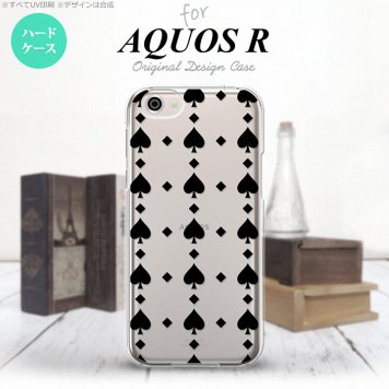 【SH03J】【スマホケース/スマホカバー】【アクオス R】SH03J スマホケース AQUOS R SH-03J カバー アクオス R トランプ(スペード) クリア×黒 nk-sh03j-537【メール便送料無料】