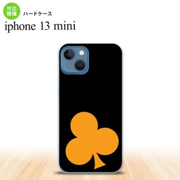 iPhone13mini iPhone13 mini ケース ハードケース トランプ クラブ 黒 オレンジ  nk-i13m-543