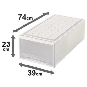 天馬 押入れ収納 ビュートケース 幅39×奥行74×高さ23cm カプチーノ ( 引き出し 衣装ケース プラスチック ) 【沖縄・離島配送不可】 4904746055101