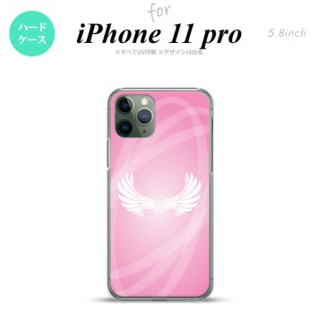 iPhone11Pro iPhone11 Pro スマホケース ハードケース 翼 光 ピンク メンズ レディース nk-i11p-464