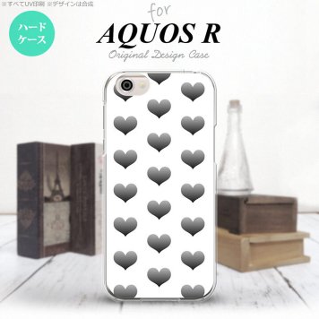 【SH03J】【スマホケース/スマホカバー】【アクオス R】SH03J スマホケース AQUOS R SH-03J カバー アクオス R ハート グレー×白 nk-sh03j-116【メール便送料無料】