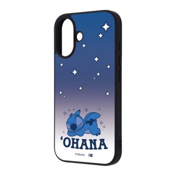 iPhone 16 ディズニー / maru 衝撃吸収 バンパー ハイブリッドケース/スティッチ_おやすみ ※送料無料(ポスト投函)