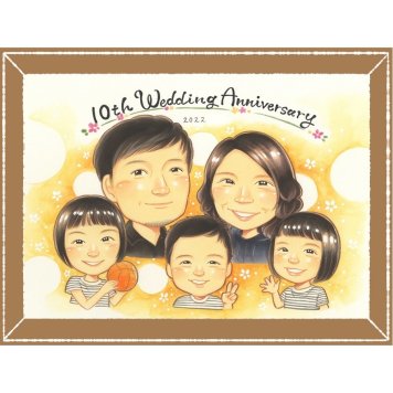 結婚10周年のギフトに、似顔絵でお祝いを盛り上げませんか。下書き確認あり。修正無料で納得の表情になるまで調整します。 贈り物 似顔絵 結婚記念日 プレゼント 手描き 名入れ ギフト 結婚10周年 銀婚式 結婚記念日 大人数 両親 家族 夫婦 下書き確認 修正無料 名入れ かわいい 似てる 親孝行 喜ばれる 記念日 感謝 結婚10周年 親孝行 周年 ブライダルギフト お祝いの品 贈答品 おしゃれ