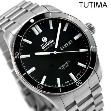 チュチマ グランド フリーガー エアポート 自動巻き 腕時計 ブランド メンズ TUTIMA 6101-02 アナログ ブラック 黒