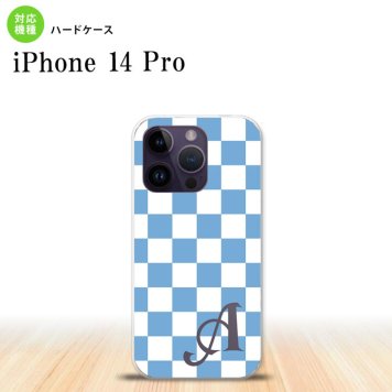 iPhone14 Pro iPhone14 Pro スマホケース 背面ケース ハードケース スクエア 白 青 +アルファベット 2022年 9月発売 nk-i14p-766i