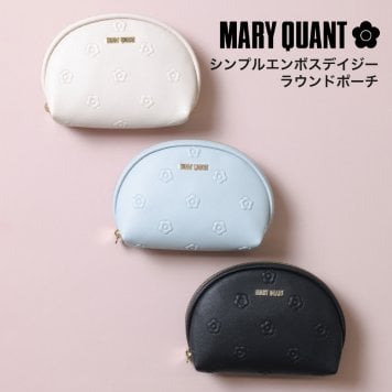 【公式】【シンプルエンボスデイジー ラウンドポーチ】マリークワント MARY QUANT マリークヮント マリクワ ポーチ コスメ コスメポーチ デイジー
