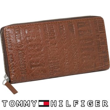 TOMMY HILFIGER トミーヒルフィガー ラウンドファスナー 財布 レザー ブラウン 31TL13X026 251 無料ラッピング可 並行輸入品