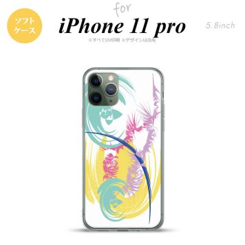 iPhone11Pro iPhone11 Pro スマホケース ソフトケース アート 白 黄 メンズ レディース nk-i11p-tp1264