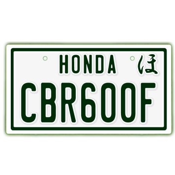 なんちゃって単車プレート【HONDA・CBR600F】ナンバープレート　バイク　二輪　オートバイ　グッズ　アクセサリー　雑貨 インテリア アイテム プレゼント ギフト バイク好き 旧車 走り屋 ギア パーツ メンテナンス ファッション お洒落 オブジェ