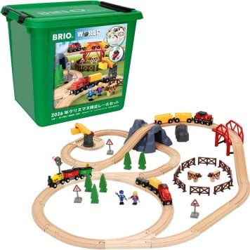 限定生産　BRIO (ブリオ) 2026年クリスマス限定レールセット 80000-145 [全66ピース] 専用ケース付き クリスマスプレゼント レールセット おもちゃ 木製レール　包装紙対応不可