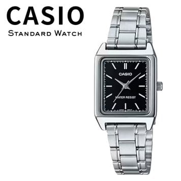 箱なし カシオ 腕時計 レディース ブラック シルバー スクエア 四角 アナログ 小さめ シンプル CASIO 海外モデル 逆輸入 女性 仕事 ビジネス プレゼント ギフト 成人 卒業 入学