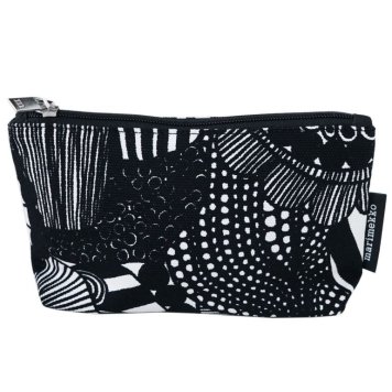 【名入れ無料】 マリメッコ Marimekko コスメポーチ 小物入れ ポーチ シイルトラプータルハ Siirtolapuutarha ブラック 45901 190 刺繍 刺しゅう ※代引不可