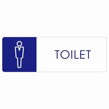 トイレ 案内 シール 男 L1 長方形 ドア 防水 屋内 屋外 サインステッカー ピクトサイン トイレマーク表示 案内 注意 施設 御手洗 TOILET おしゃれ シンプル 安全対策