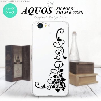 【SH04H】【スマホケース/スマホカバー】【アクオス ゼータ】SH04H スマホケース AQUOS ZETA SH04H カバー アクオス ゼータ バラB クリア×黒 nk-sh04h-1069【メール便送料無料】