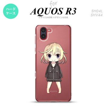 SH-04L SHV44 R3 AQUOS R3 スマホケース カバー 女の子 C クリア nk-r3-1334