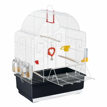 イタリアferplast社製 鳥かご イビザ オープン ホワイト Ibiza Open 鳥籠 ゲージ フルセット カナリア セキセイインコ 小型鳥用　かご　バード