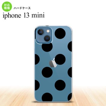 iPhone13mini iPhone13 mini ケース ハードケース ドット 水玉 A 黒  nk-i13m-001