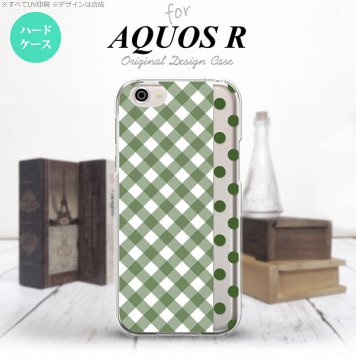 【SH03J】【スマホケース/スマホカバー】【アクオス R】SH03J スマホケース AQUOS R SH-03J カバー アクオス R チェック･ドット 白×緑 nk-sh03j-1523【メール便送料無料】