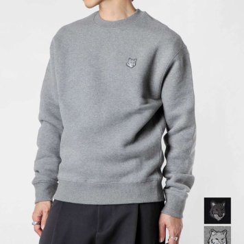 メゾンキツネ MAISON KITSUNE MM00316KM0307 スウェット BOLD FOX HEAD PATCH COMFORT SWEATSHIRT メンズ トップス 長袖